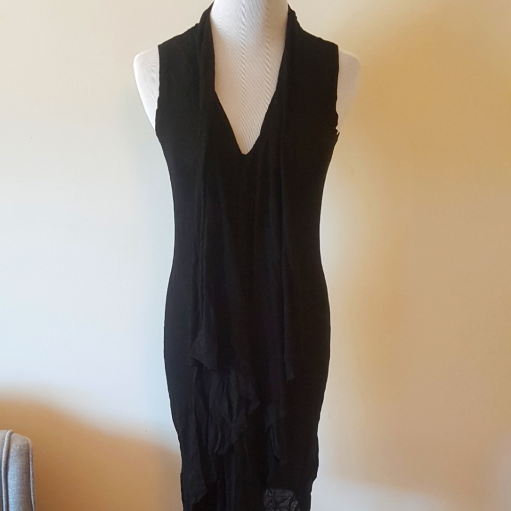 NWOT Rudsak Black Dress / Long Top Body Con - Small